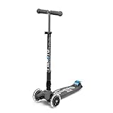 Micro Kickboard Maxi Deluxe Scooter, faltbar, LED, 3 Räder, Lean-to-Steer,...