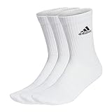 adidas Unisex Cushioned Sportswear 3 Pairs Crew Socken, White/Black, L/43-45