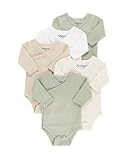 Kindsgard Wickelbody trunder 5er-Pack Langarm Beige - Größe 68 - Baby Body...
