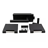 HORI® Glastürbeschlag Set Schwarz I Türschloss-Set Ganzglastüren I Türgriff...