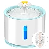AQXONG 2.4L Katzentrinkbrunnen, Ultraleiser Trinkbrunnen für Haustiere mit...