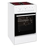 Exquisit Standherd, Standherd 50cm mit Glaskeramik Kochfeld, Ober- / Unterhitze,...