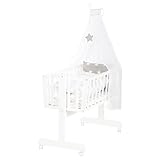 roba Babywiege Little Stars 40 x 90 cm aus Holz - Stubenwagen & Wiege - Bett-Set...