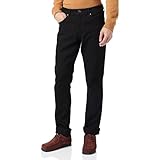 Wrangler Herren Authentic Regular Jeans, Schwarz (Black Rinse), 38W / 32L EU