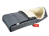 BABYLUX Fußsack LAMMWOLLE Winterfußsack Kinderwagen- Babyschale- Fußsack (55....