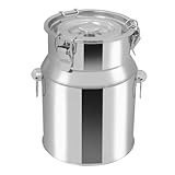 POTYYH 5L Milchkanne, Edelstahl Luftdichte Milchkännchen Milchtransporteimer...