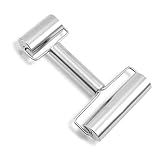 Teigroller Edelstahl, Nudelholz mit 2 Rollen Teigroller Klein Teigausroller...