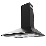 CIARRA Dunstabzugshaube 60 cm Umluft Abluft Pyramide Abzugshaube...