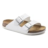 BIRKENSTOCK Arizona Birko-Flor, Unisex-Erwachsene Pantoletten - Schmal - Weiß -...