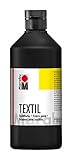 Marabu 17160075073 - Textil Stoffmalfarbe für helle Stoffe, Schwarz 500 ml,...