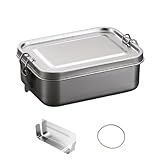 KiwiPower Brotdose Edelstahl 750ml – Auslaufsichere Lunchbox mit Trennwand –...