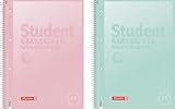 BRUNNEN Collegeblock Premium Student „Pastell“ | A4, Lineatur 28, 80 Blatt,...