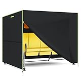 GARPROVM Gartenschaukel Abdeckung 3-4 Sitzer, 250x150x160cm Hollywoodschaukel...