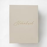 14SHUBAT Stammbuch der Familie/Familienstammbuch mit Goldprägung & Beige...