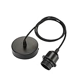 Linkind Lampenaufhängung E27 mit Schraubring, 100cm Textilkabel...