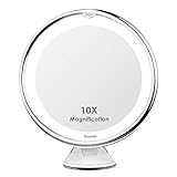 Auxmir Makeup Mirror with Lights 10X Magnifying Mirror with Suction Cup and 2...