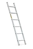 DRABEST PRO Serie Anlegeleiter Aluminium-Stufenleiter - 6 Stufen - mit...