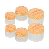 Healeved 6stücke Glas Cremeflaschen Reise Kosmetikbehälter Nachfüllbar...