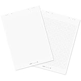 Limit 2 x Flipchart-Block, kariert und blanko, 20 Blatt je Block, 80 g/m²,...