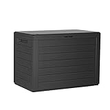 Kreher Kompakte Kissenbox/Aufbewahrungsbox in Anthrazit mit 190 Liter Volumen....