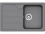 SCHOCK Küchenspüle Formhaus D-100S Croma 78x50 cm - CRISTALITE® Hellgrau mit...