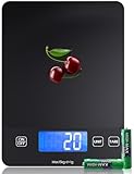 Digitale Küchenwaage, Elektronik Küchenwaage, 15 kg Hochpräzise 1g/0.1oz...
