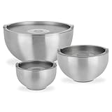GSW 824019 THERMOSCHÜSSEL-Set mit Kunststoffdeckel 6-teilig, Edelstahl, silber,...