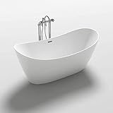 HOME DELUXE - freistehende Badewanne - OVALO - Maße: 170 x 80 x 72 cm - inkl....