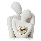 JJQHYC Romantische Paar Statue, Abstrakte Skulptur Kleine Regal Ornamente für...