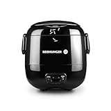 REISHUNGER Mini Reiskocher, schwarz | 0,3 L - 1-2 Portionen | hochwertige...