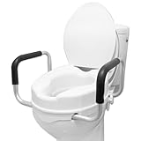 PEPE Mobility - Toilettensitzerhöhung mit Armlehnen 10cm, WC Sitzerhöhung mit...