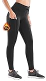 Ewedoos Thermo Leggings gefüttert Damen Winter wasserabweisend Sport Leggings...