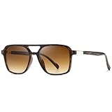 kimorn Retro Sonnenbrille für Damen Herren Trendy Retro Sonnenbrille Rechteck...