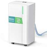 EUHOMY Luftentfeuchter Elektrisch 12L/24h, Leise & Stromsparende Dehumidifier...