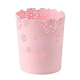 Yililay Kunststoff-Mülleimer, hohler Blumen-Papierkorb, runder Müllbehälter...