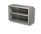 GastroHero Wandhängeschrank 120x40x65 cm I Küchenhängeschränke aus Edelstahl...