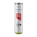 Dunlop Tennisbälle Trainer 4er Dose, VDT Official, Premium Tennistrainingsball...