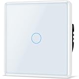 TAWOIA Touch Lichtschalter 1 Fach 1 Wege Unterputz Mit 2.5D Curved Glas Platte...