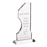 Wanapix | Personalisierte Trophäe mit Name/Text | Graviertem Glas (Grauskala)|...