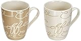 Ritzenhoff & Breker Kaffeebecher-Set Cornello, 2-teilig, Creme, 300 ml, 2 Stück...