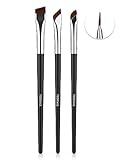 TEOYALL abgewinkelt Eyeliner Pinsel Set, 3 PCS Ultra dünn schräg abgewinkelt...