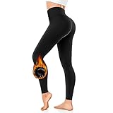 FuelMeFoot Thermo Leggings Damen Gefüttert Fleece High Waist Thermounterwäsche...