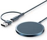 Mag-Safe Ladegerät 15W, JSAUX Wireless Charger Induktive Ladestation Kompatibel...