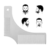Bartschablone Herren, Premium Edelstahl Schablone für Bart-Styling, Bart...