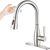 CREA Touch Sensor Wasserhahn Küche, Küchenarmatur mit Ausziehbarer Brause,...