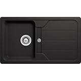 SCHOCK Küchenspüle Formhaus D-100 Nero 86x50 cm | Granitspüle aus CRISTALITE...