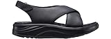 JOYA Lisbon Black, Damen Cross-Sandale aus Glattleder mit verstellbarem...
