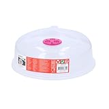 Megaprom Spritzschutz Deckel für Mikrowelle, Ø 26 cm, Hängelid (Flip-Top), Kunststoff, Frostbeständig, Spülmaschinenfest