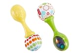 Fisher-Price Rumba-Rasseln - Set aus 2 Rasseln mit bunten Perlen und weichen...
