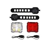 Mateju Led Licht Fahrradlicht Set, Ipx4 Wasserdicht Fahrrad Licht USB Aufladbar...